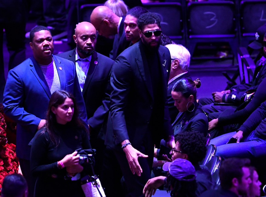 Anthony Davis, Celebration of Life, Kobe Bryant, Gianna Bryant, Celebrities, Lakers